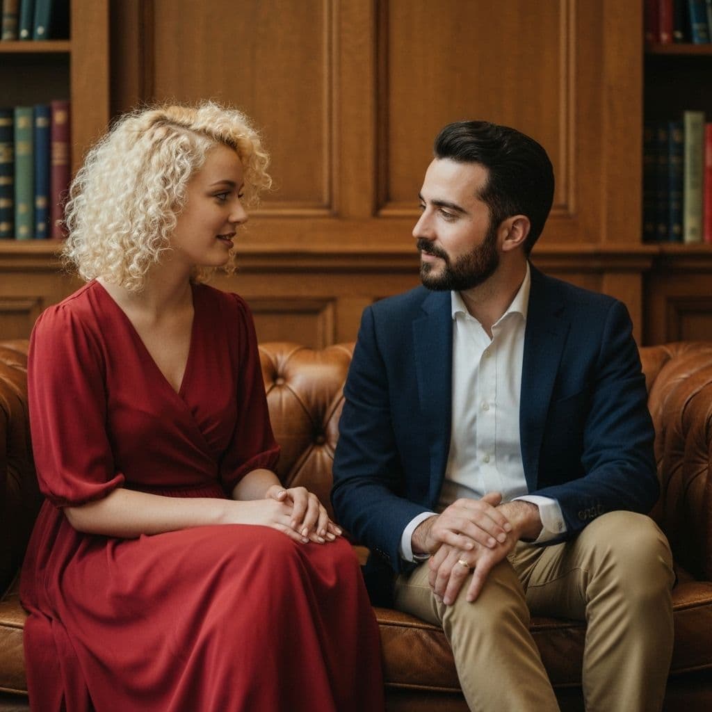 Two people having a conversation